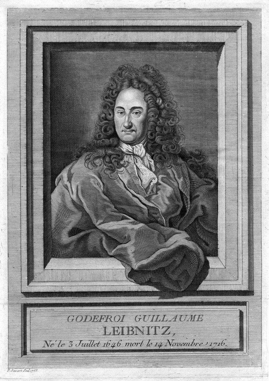 Porträt von Gottfried Wilhelm Leibniz (1646 - 1716) von Unknown artist