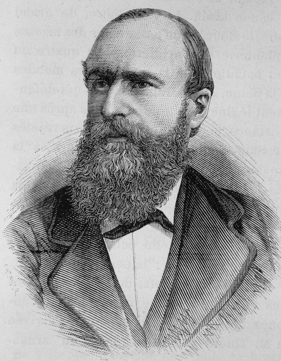 Porträt von Gustave Flourens (1838 - 1871). Gravur des späten 19. Jahrhunderts in „Histoire de France“ von H. Martin von Unknown artist