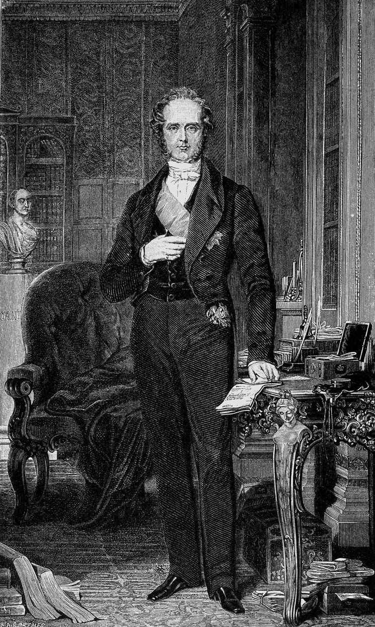 Porträt von Henry Temple, 3. Viscount Palmerston (1784 - 1865) britischer Politiker von Unknown artist