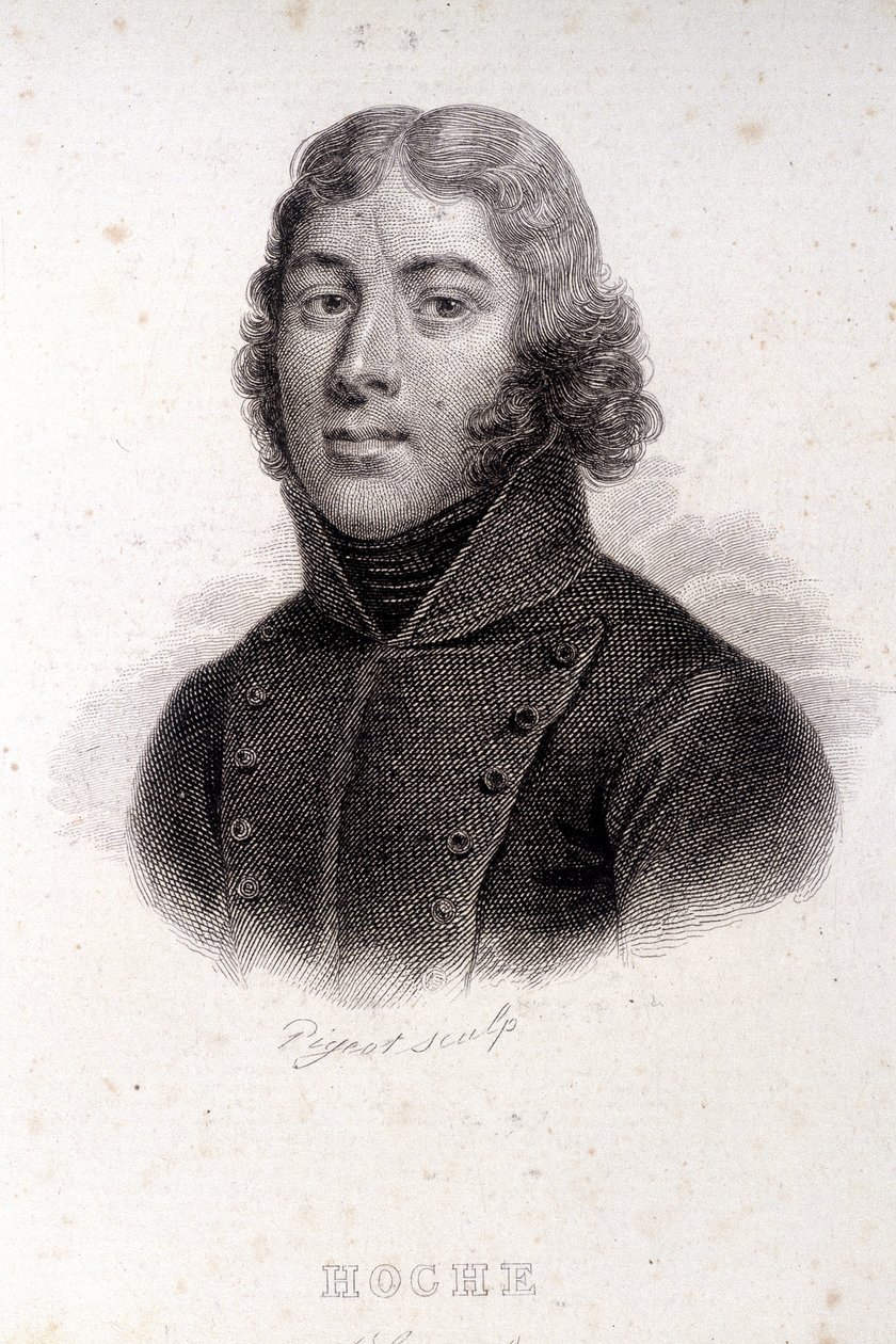 Porträt von Hoche, Kupferstich des 19. Jahrhunderts von Unknown artist