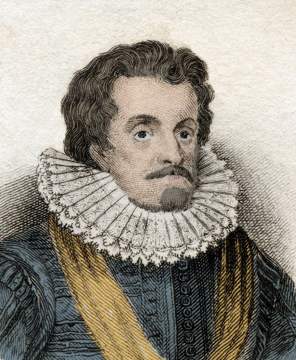 Porträt von James I. (James 1st Stuart) (1566-1625), König von England und Irland (oder James VI., König von Schottland). Gravur des 19. Jahrhunderts von Unknown artist