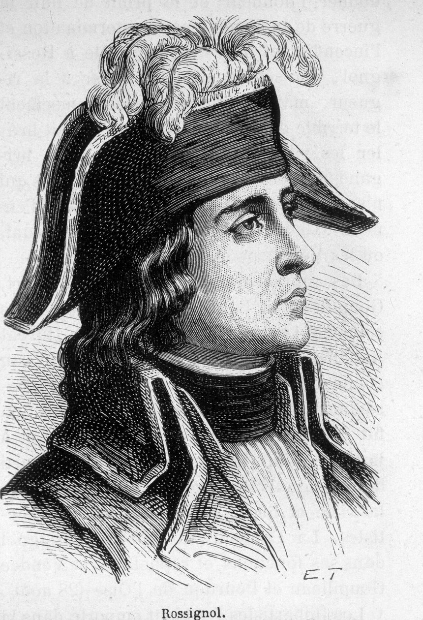 Porträt von Jean Antoine Rossignol, französischer General (1759-1868). von Unknown artist