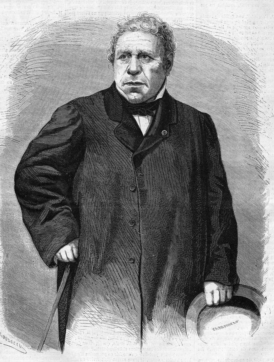 Porträt von Jean Auguste Dominique Ingres (1780-1867). Französischer Maler von Unknown artist