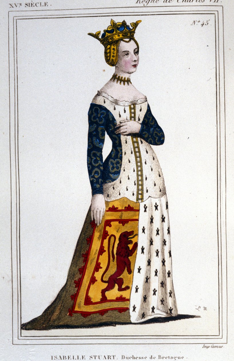 Porträt von Jeanne - Isabelle Stuart (1426-1494/9), Herzogin der Bretagne von Unknown artist