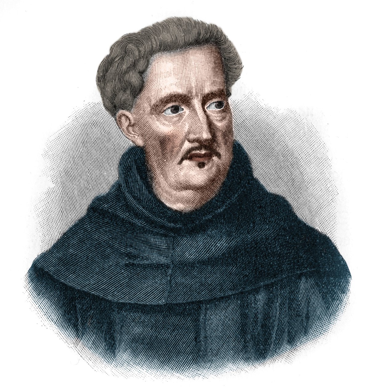 Porträt von Johann Ulrich Megerle, genannt Abraham a Sancta (Santa) Clara 1607-1680. Beliebter Prediger des österreichischen Barocks. von Unknown artist