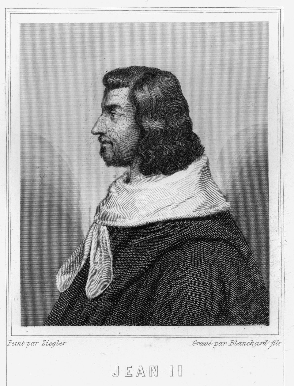 Porträt von Johann II. der Gute (1319-1364), König von Frankreich - in "Histoire des Français" von Lavallée, Gravur, sd von Unknown artist