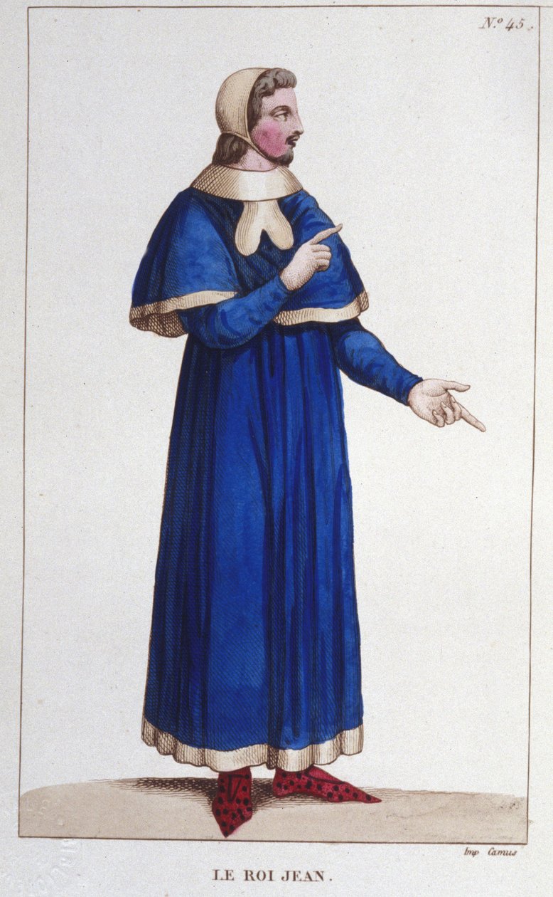 Porträt von Johann II. der Gute (1319 - 1364), König von Frankreich Gravur von 1830 von Unknown artist