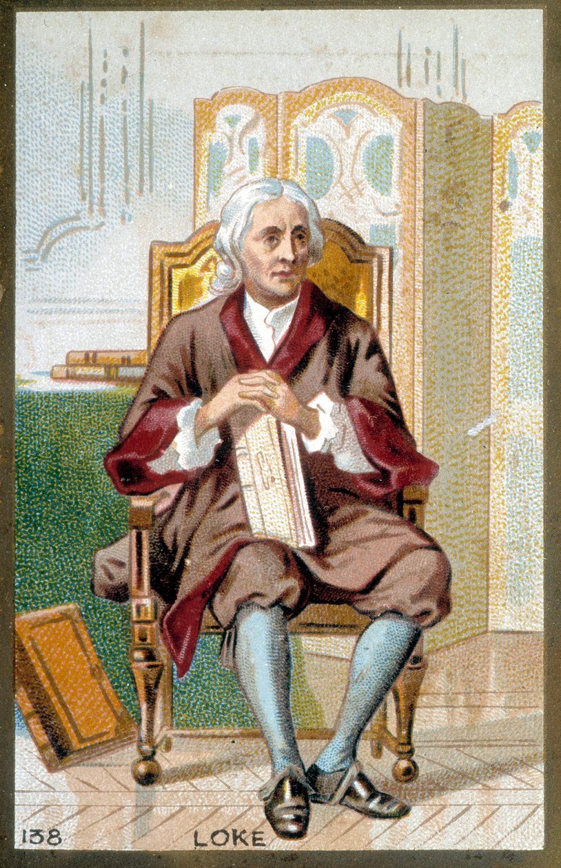 Porträt von John Locke (1632-1704), englischer Philosoph. Chromolithographie des 19. Jahrhunderts von Unknown artist