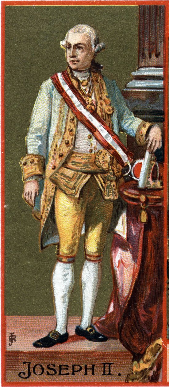 Porträt von Joseph II. (1741-1790), Erzherzog von Österreich, Kaiser (gewählt, nicht gekrönt) des Heiligen Römischen Reiches (1765-1790). von Unknown artist