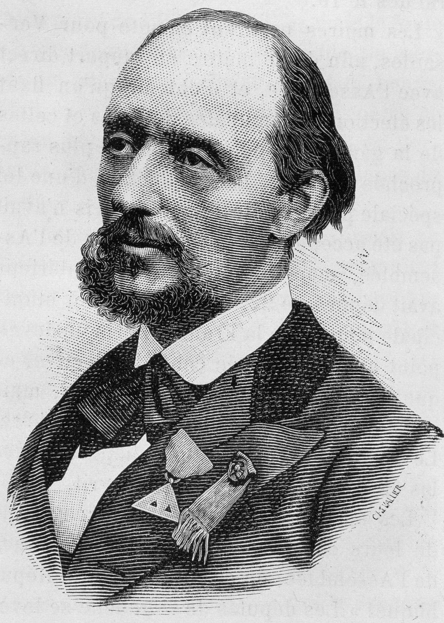 Porträt von Jules Bergeret (1839 - 1905). Gravur des späten 19. Jahrhunderts in „Histoire de France“ von H. Martin. von Unknown artist