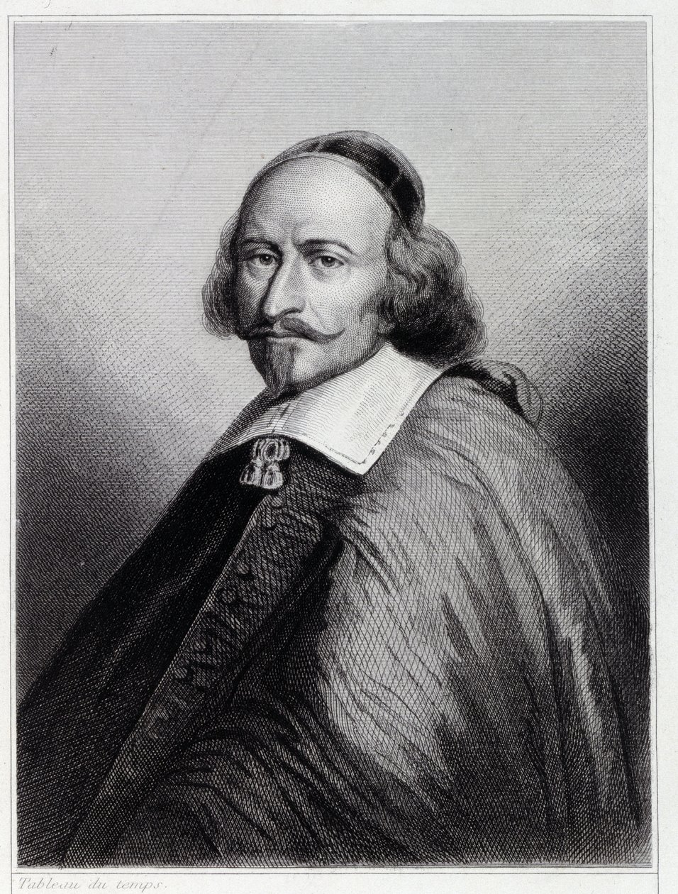 Porträt von Jules Mazarin (Giulio Raimondo Mazzarino) (1602-1661), französischer Kardinal und Politiker - in „Histoire des Français“ von Lavallée, Gravur, sd von Unknown artist