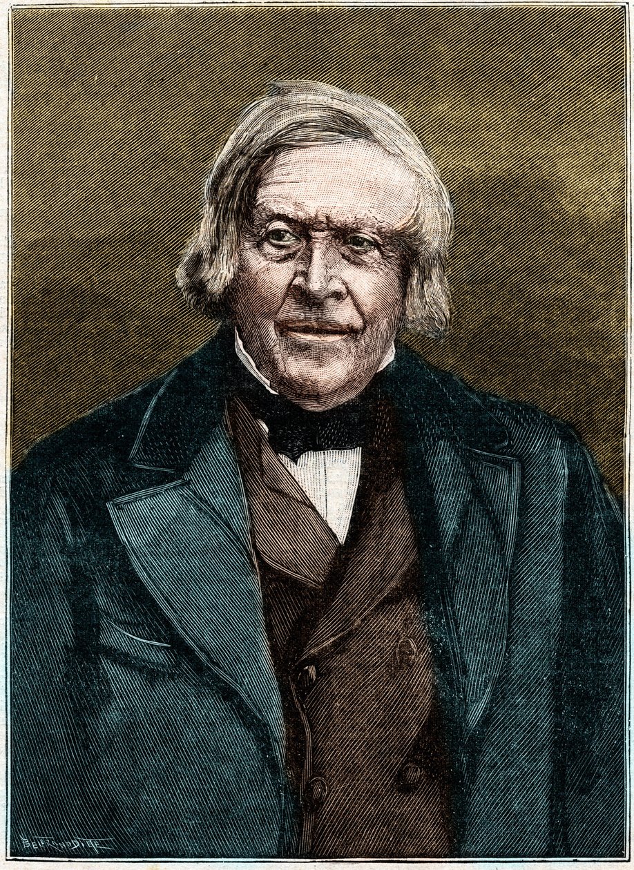 Porträt von Jules Michelet, französischer Historiker und Schriftsteller (1798 - 1874). von Unknown artist