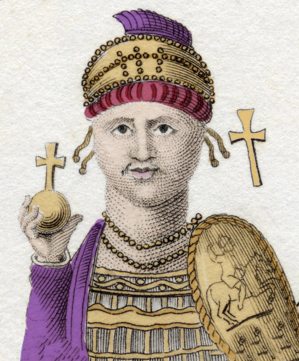 Porträt von Justinian I. (Der Große) (Flavius Petrus Sabbatius Justinianus). 482-565. Römischer Kaiser des Ostens. von Unknown artist