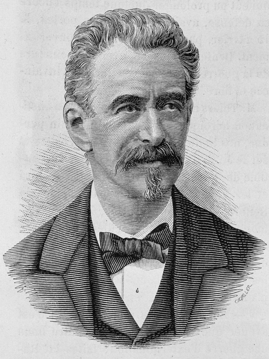 Porträt von Keller. Gravur aus dem späten 19. Jahrhundert in „Histoire de France“ von H. Martin. von Unknown artist