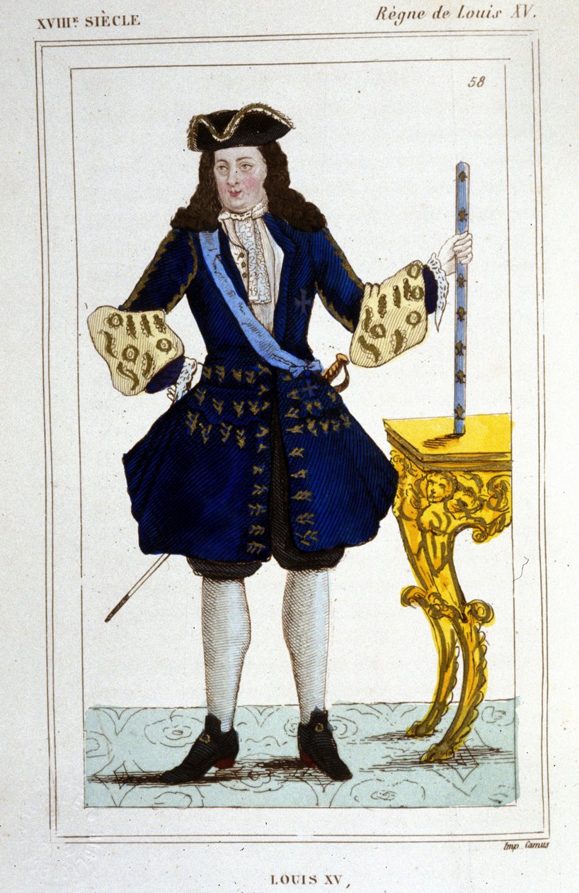 Porträt von König Ludwig XV. (1710-1774) von Unknown artist