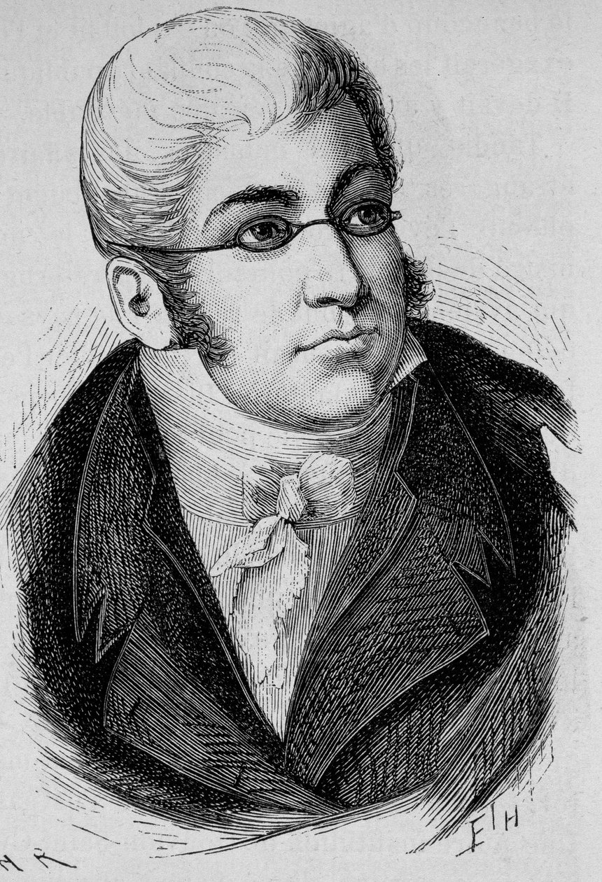 Porträt von La Romiguière. Gravur aus dem späten 19. Jahrhundert in „Histoire de France“ von H. Martin. von Unknown artist