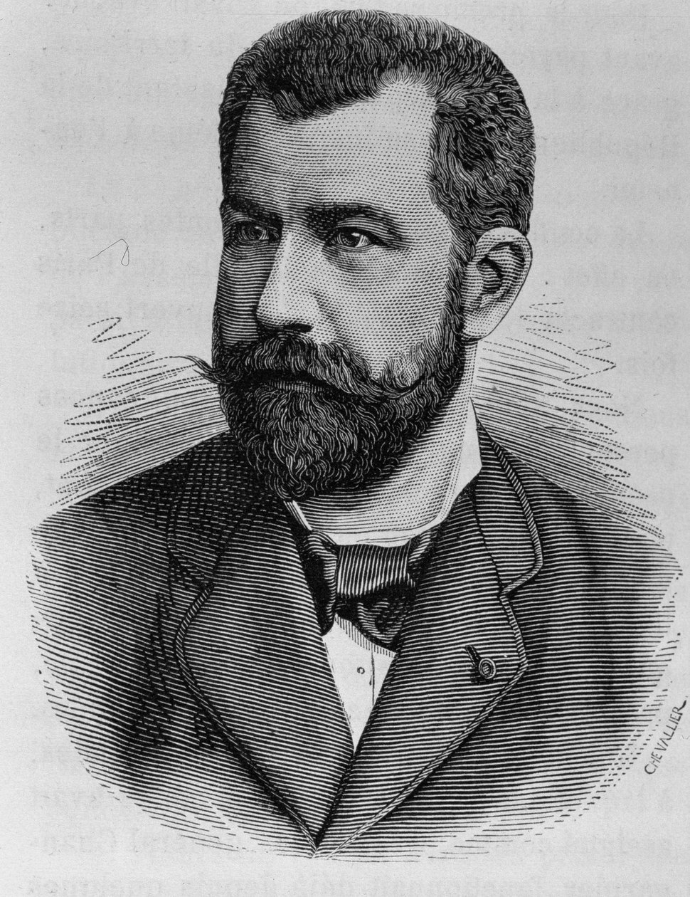 Porträt von Léon Renault. Gravur aus dem späten 19. Jahrhundert in „Histoire de France“ von H. Martin. von Unknown artist