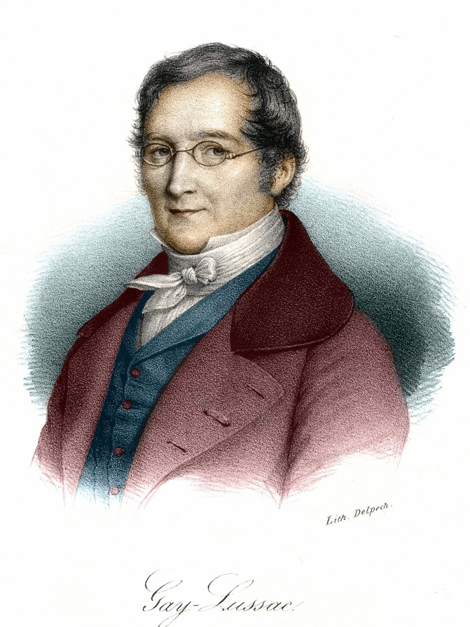 Porträt von Louis-Joseph Gay-Lussac (1778-1850), französischer Physiker und Chemiker. Gravur des 19. Jahrhunderts von Unknown artist