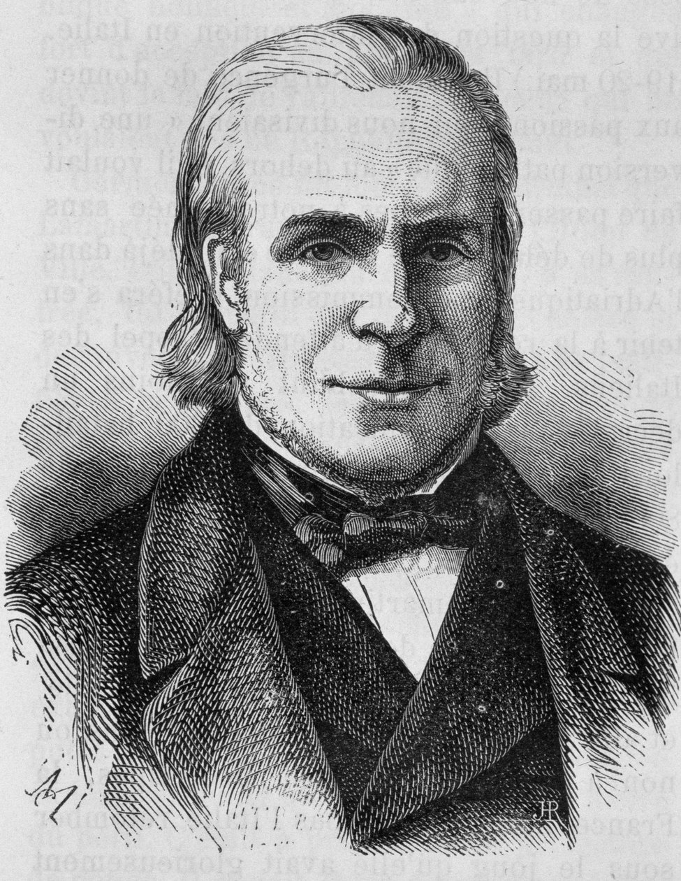 Porträt von Louis Antoine Garnier-Pages (1803 - 1878). Gravur aus dem Ende des 19. Jahrhunderts in „Histoire de France“ von H. Martin von Unknown artist