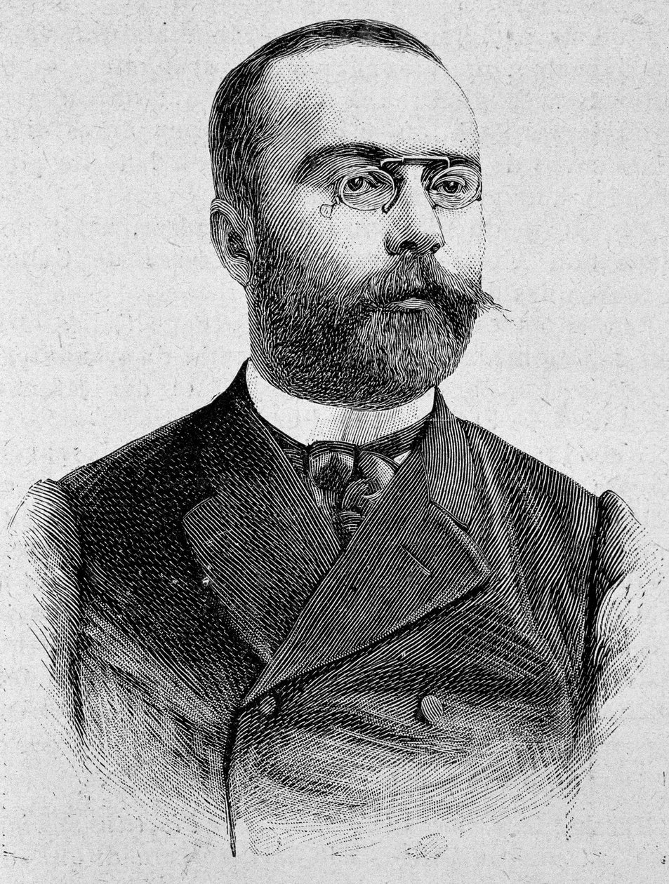 Porträt von Louis Barthou (1862 - 1934). Gravur aus dem späten 19. Jahrhundert in „Histoire de France“ von H. Martin. von Unknown artist