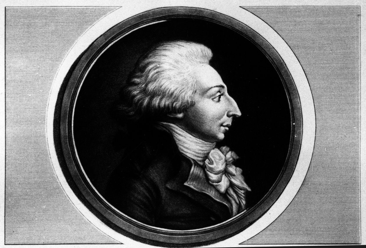 Porträt von Louis Michel Lepeletier, Marquis von Saint-Fargeau (Saint Fargeau), Abgeordneter der Konvention (1760-1793). Gravur in „Komplette Sammlung historischer Gemälde der Französischen Revolution, in drei Bänden.“ 1804. von Unknown artist