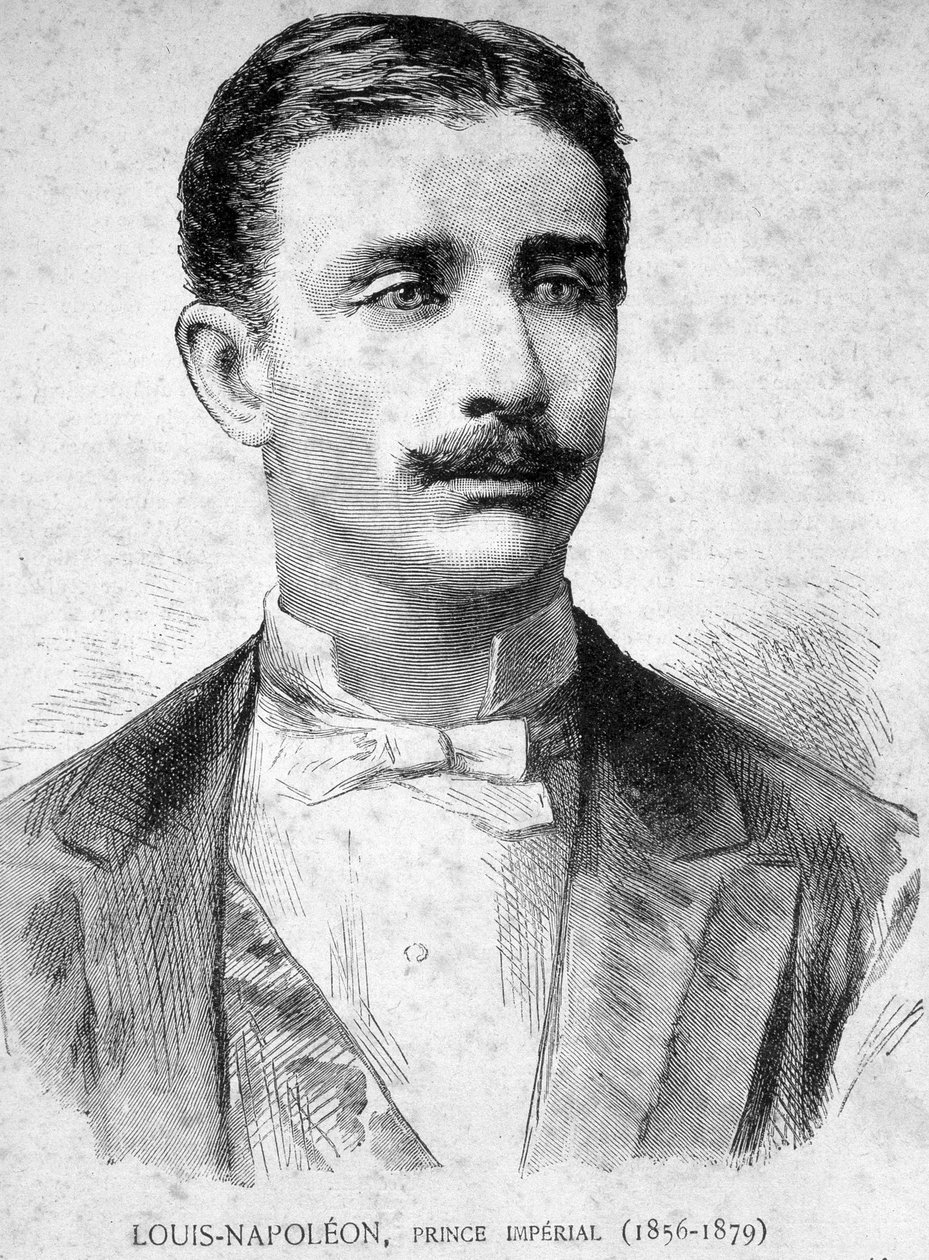 Porträt von Louis Napoleon, Prinz Imperial (1856 - 1879) (Sohn von Napoleon III) - in „Les Contemporains“, n.d. späte 19. Jahrhundert von Unknown artist