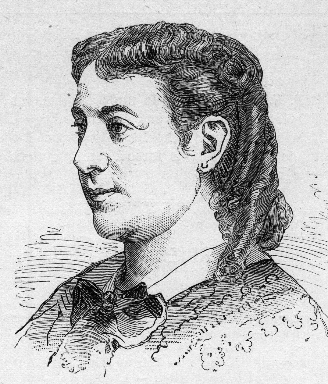 Porträt von Madeleine Brohan (1833-1900), französische Komödiantin, Mitglied der Comédie-Française. Gravur in „Le Monde Illustré“ Nr. 1168 vom 16. August von Unknown artist