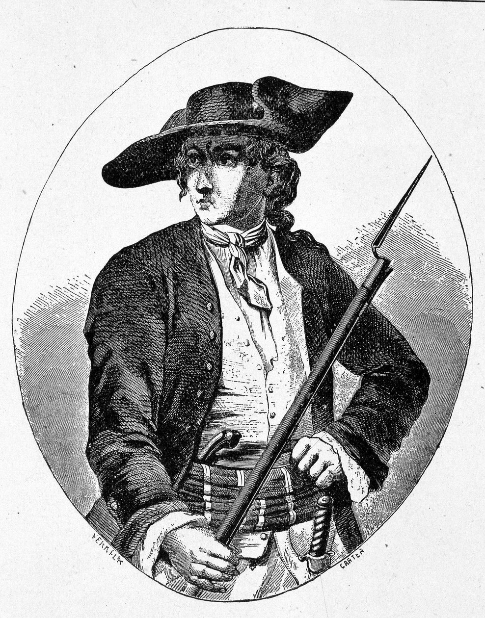 Porträt von Mandrin - Gravur von Unknown artist