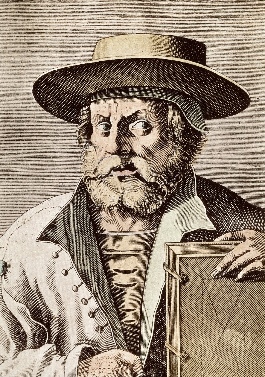 Porträt von Manuel (oder Emmanuel) Chrysoloras (ca. 1355-1415), griechischer Wissenschaftler des 14. Jahrhunderts. Gravur von 1682 von Unknown artist