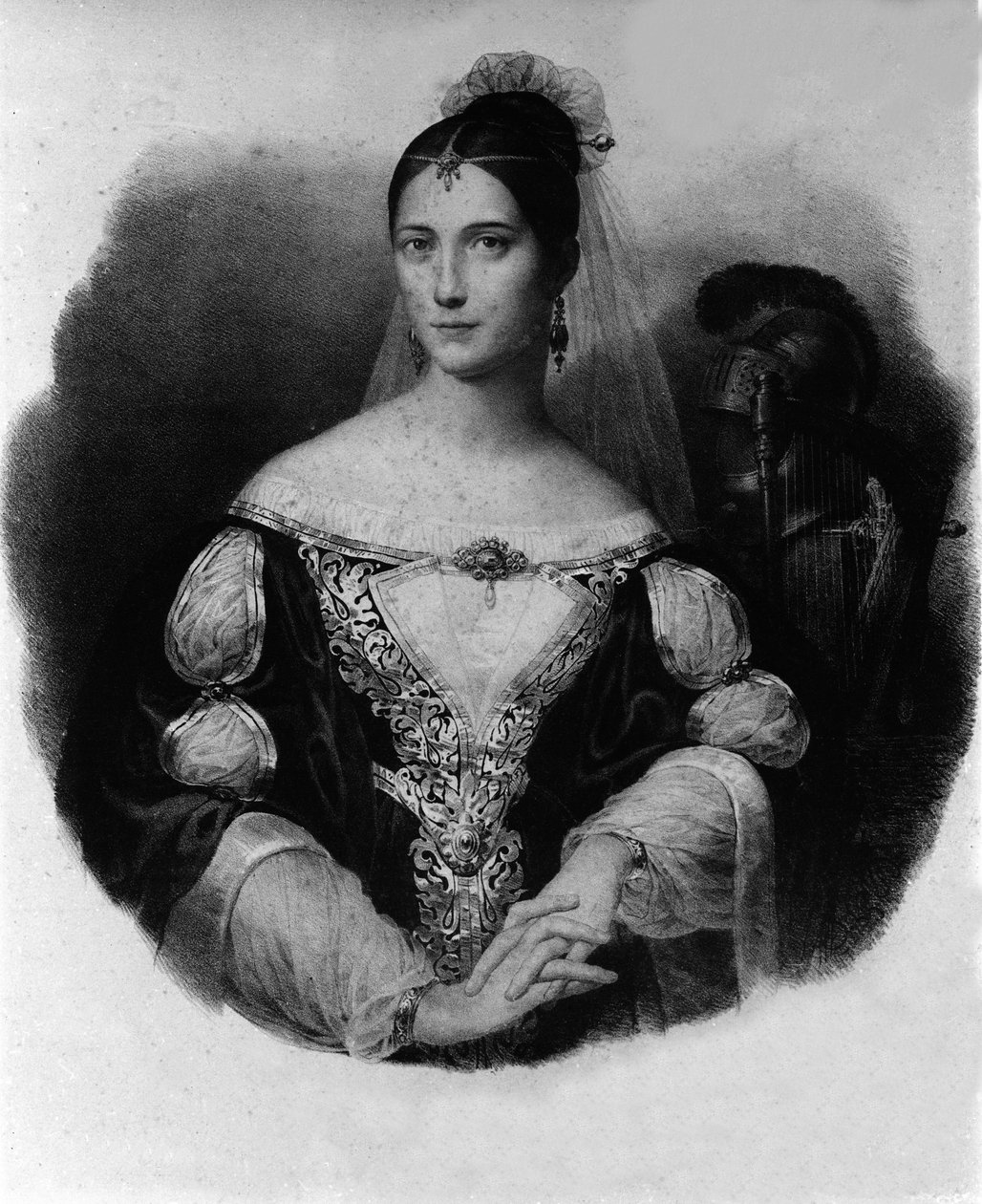 Porträt von Maria Garcia, bekannt als die Malibran (1808-1836), Sängerin von Unknown artist