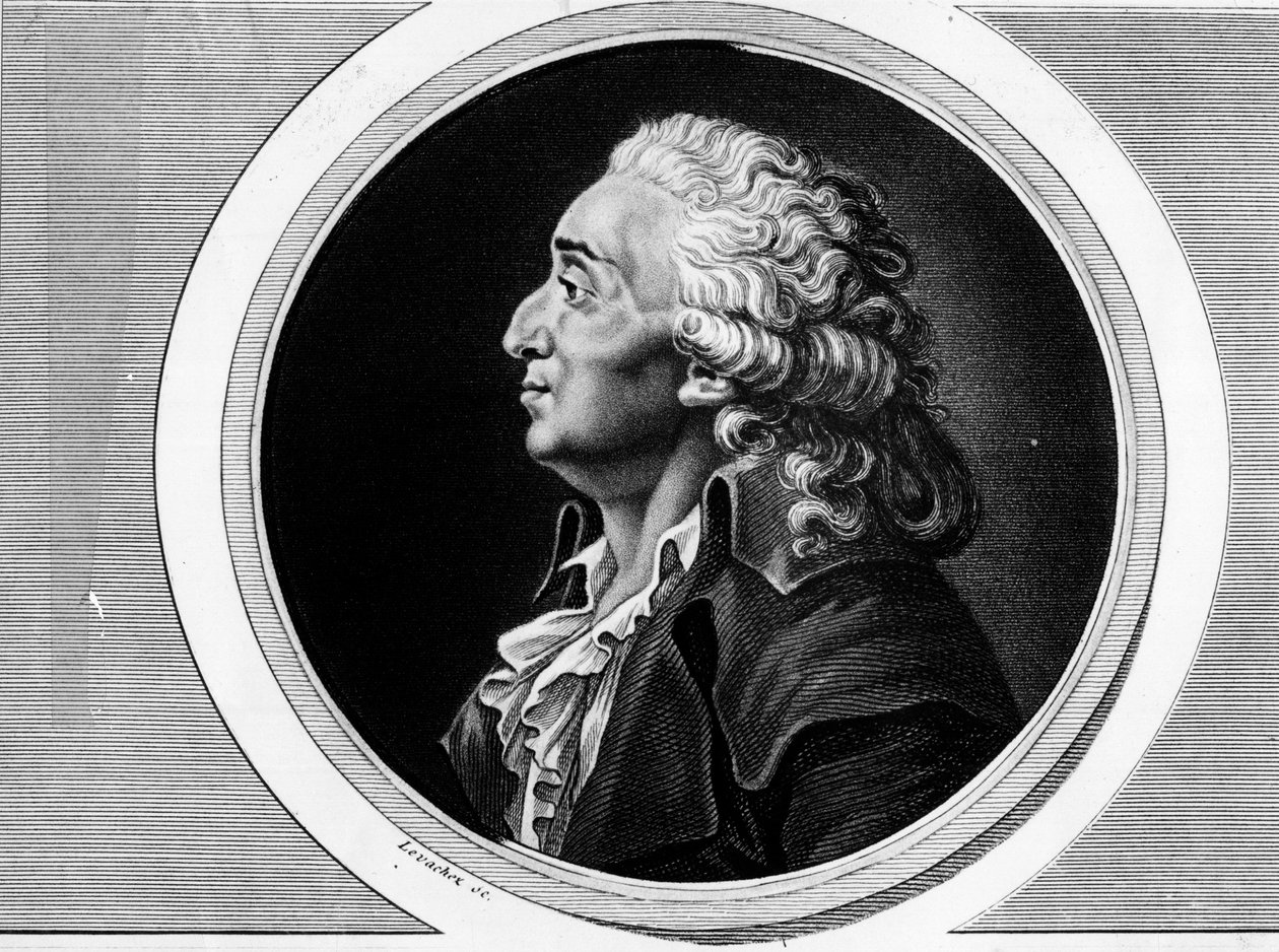 Porträt von Marie Jean Antoine Nicolas de Caritat, Marquis de Condorcet (1743-1793), Abgeordneter der Nationalversammlung und Philosoph. Gravur in „Komplette Sammlung historischer Gemälde der Französischen Revolution, in drei Bänden.“ 1804. von Unknown artist