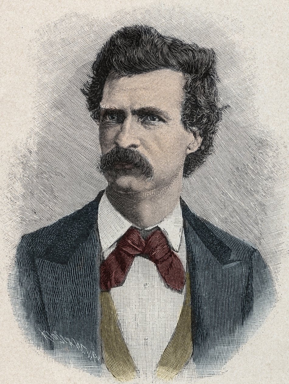 Porträt von Mark Twain (Samuel Langhorne Clemens) von Unknown artist