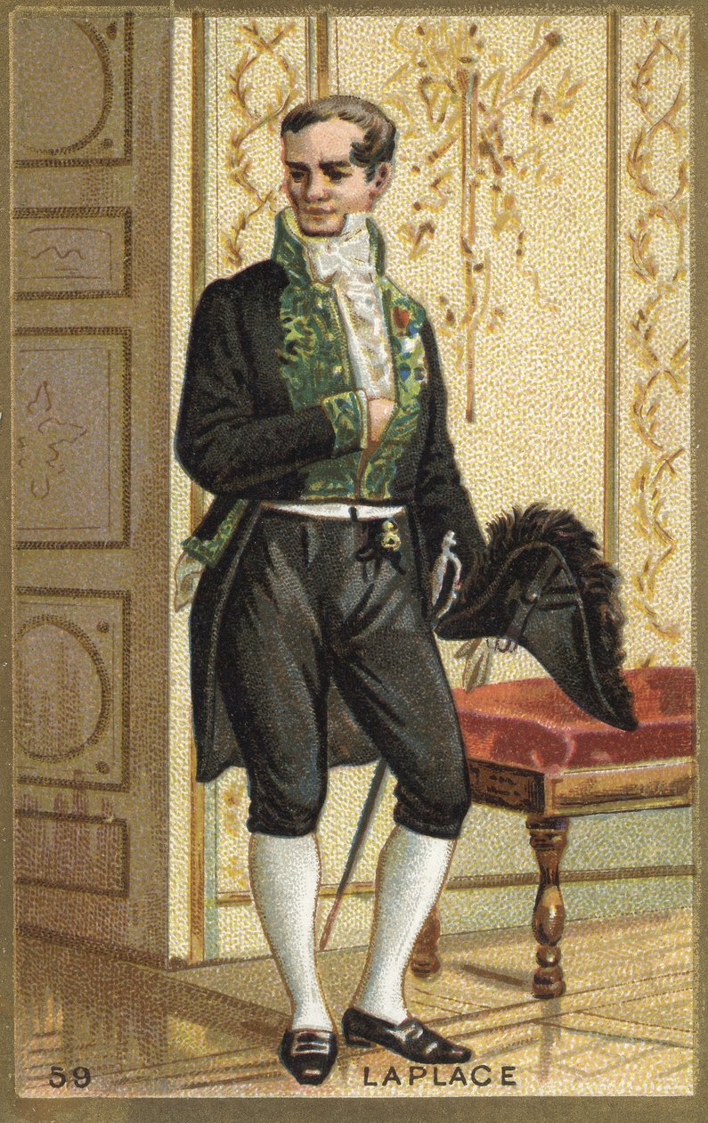 Porträt von Marquis Pierre Simon de Laplace (1749-1827), französischer Astronom, Mathematiker und Physiker. Chromolithographie des 19. Jahrhunderts. von Unknown artist