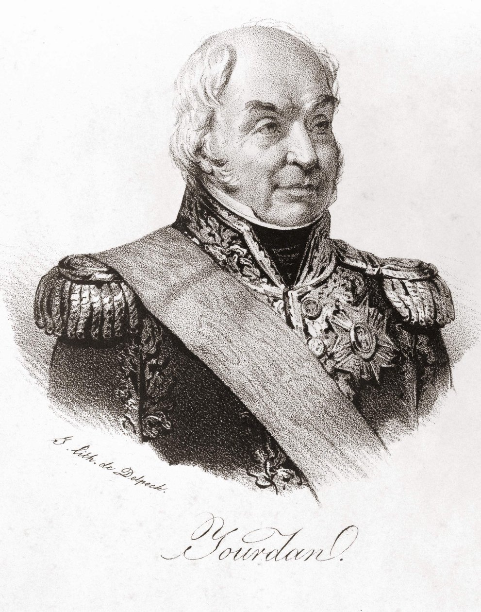 Porträt von Marschall Jean Baptiste Jourdan (1762 - 1833). von Unknown artist