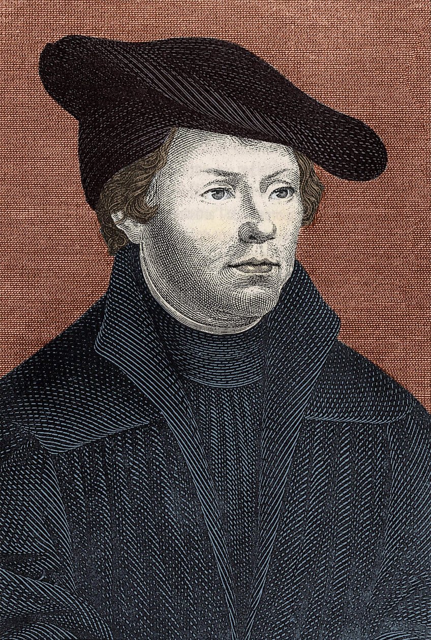 Porträt von Martin Luther, deutscher Reformator - Gravur. von Unknown artist