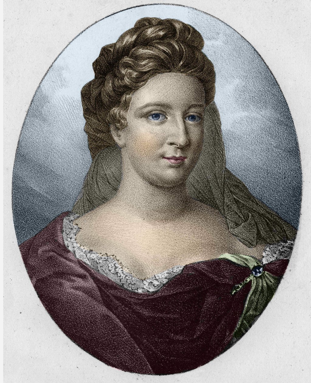 Porträt von Frau Antoinette Deshoulières (1634-1694) von Unknown artist
