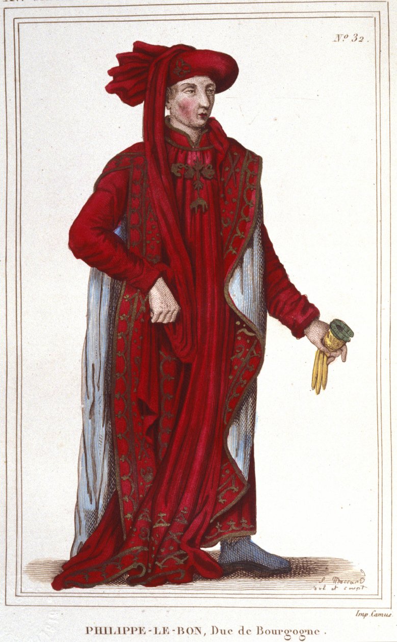 Porträt von Philipp III. der Gute (1396-1467), Herzog von Burgund Gravur von 1830 von Unknown artist