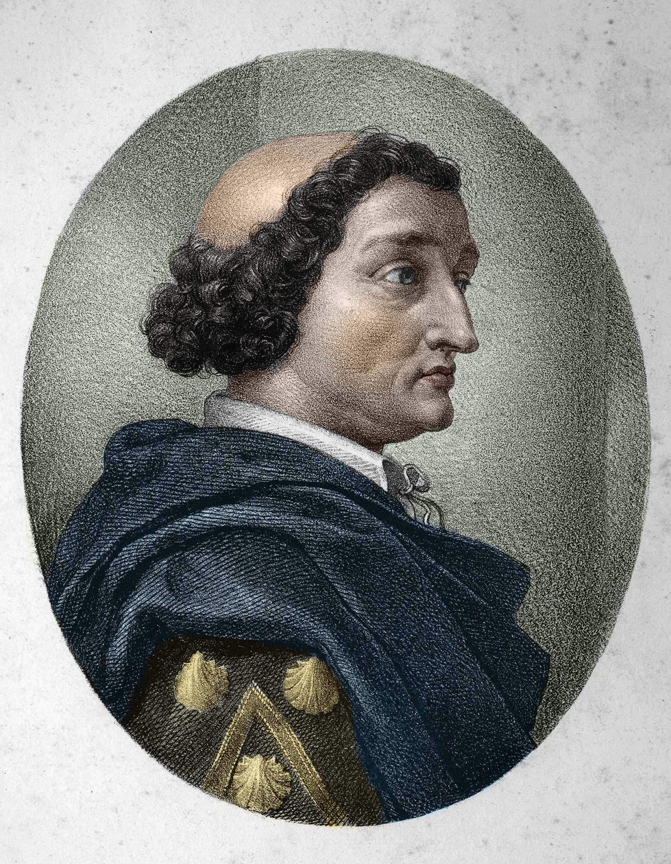 Porträt von Philippe de Commines (Comynes oder Comines) (1447-1511), französischer Chronist. Gravur des 19. Jahrhunderts von Unknown artist