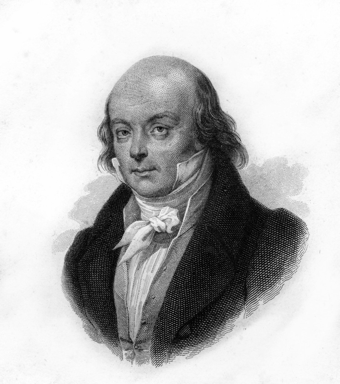 Porträt von Pierre Jean de Beranger (1780 - 1857), französischer Dichter und Liedermacher, Gravur des 19. Jahrhunderts von Unknown artist