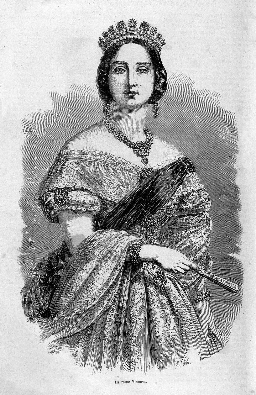 Porträt der jungen Königin Victoria - Gravur, Mitte des 19. Jahrhunderts von Unknown artist