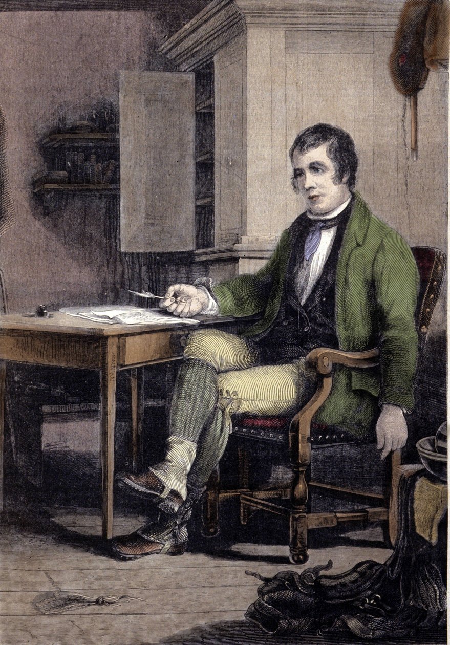Porträt von Robert Burns, schottischer Dichter (1759-1796). von Unknown artist