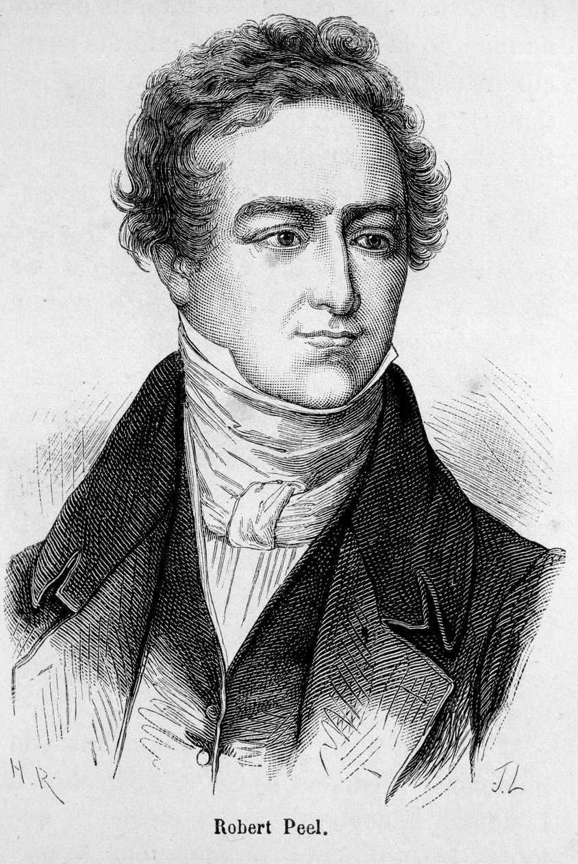 Porträt von Robert Peel, britischer Politiker (1788 - 1850) von Unknown artist