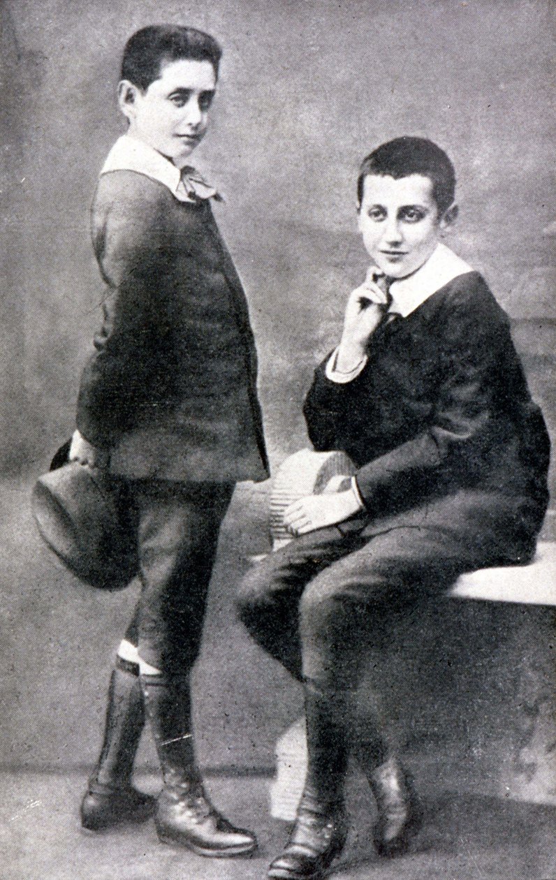 Porträt von Robert und Marcel Proust, n.d. ca. 1885 von Unknown artist