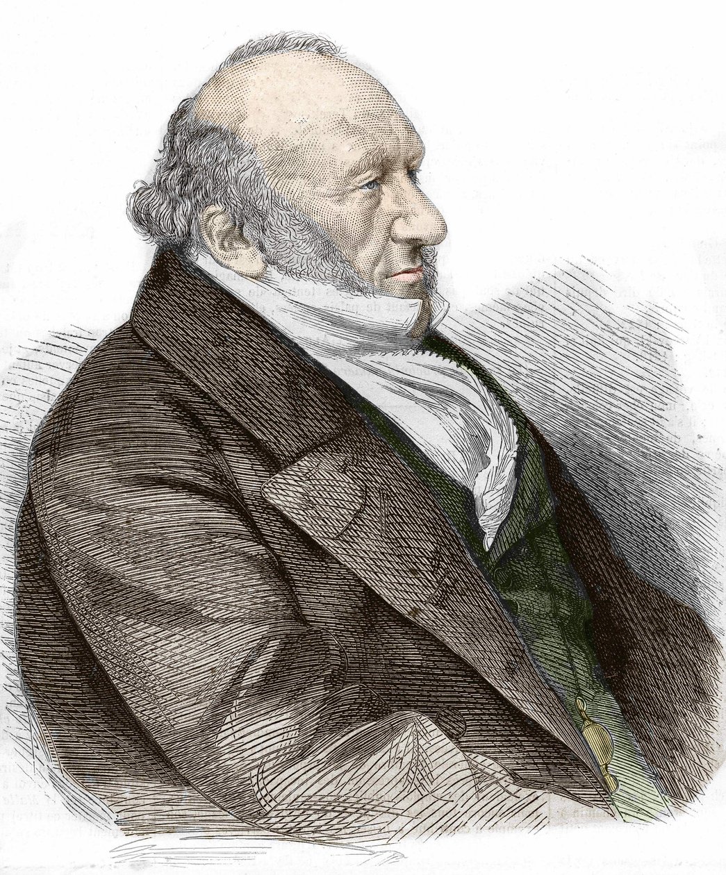 Porträt von Sir Moses Montefiore (1784-1885) englischer Bankier und Philanthrop italienischer Herkunft. Gravur von 1867. von Unknown artist