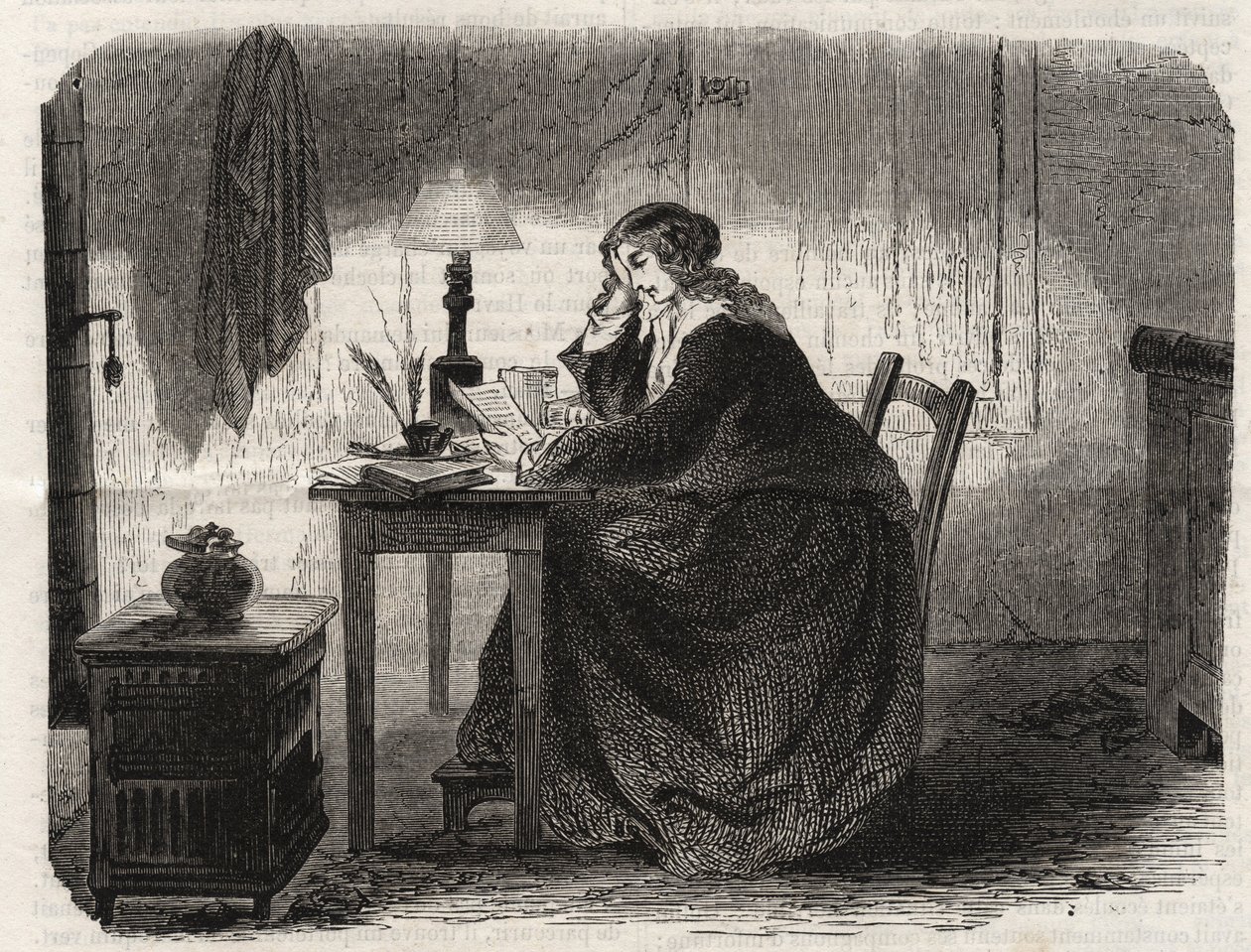 Porträt von Sophie Germain (1776-1831) französische Mathematikerin (Porträt von Marie-Sophie Germain französische Mathematikerin, Physikerin und Philosophin) - Gravur 1860 von Unknown artist