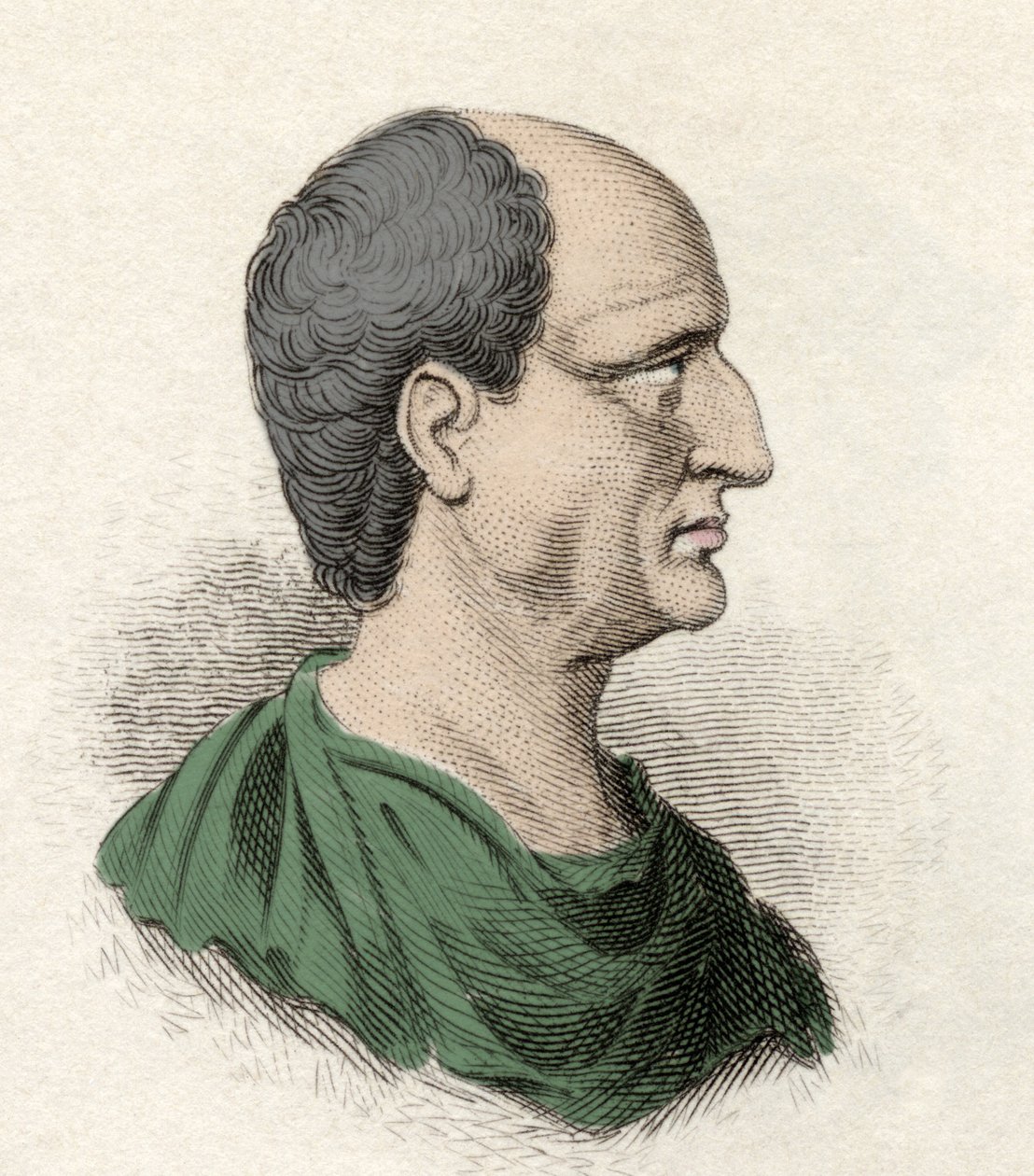 Porträt von Themistokles, Staatsmann und athenischer General (525-460 v. Chr.). Gravur des 19. Jahrhunderts von Unknown artist
