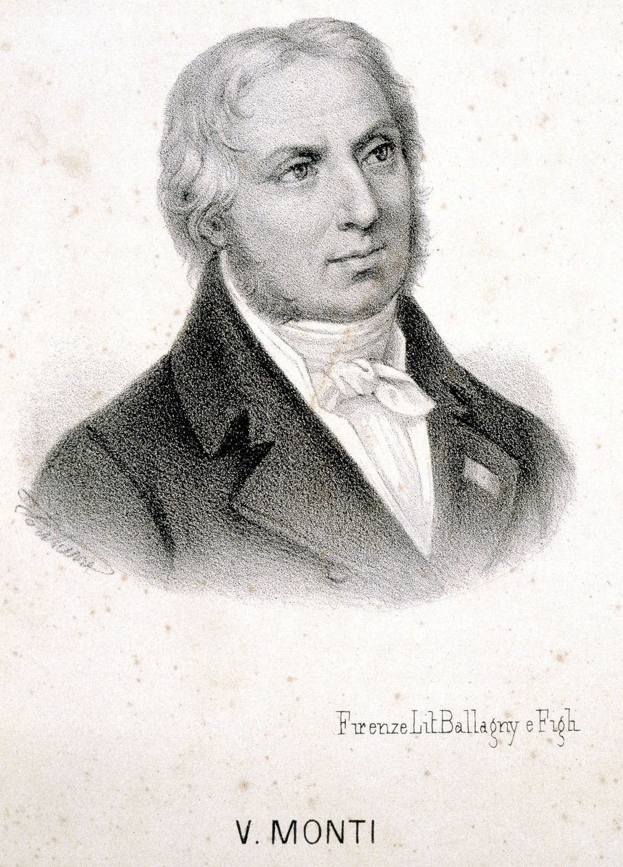 Porträt von Vincenzo Monti (1754 - 1828), italienischer Dichter, Gravur 19. Jahrhundert von Unknown artist