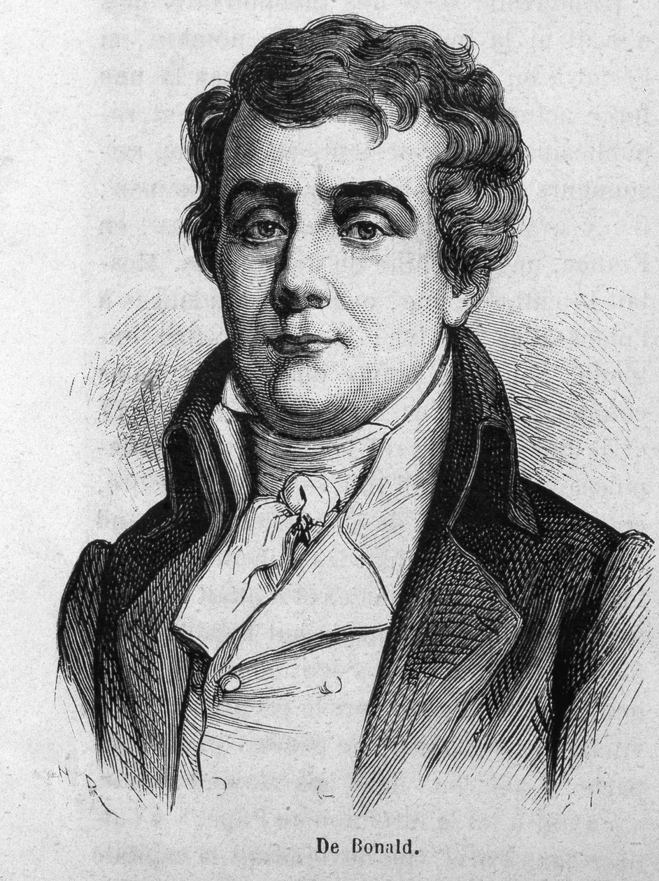 Porträt von Viscount Louis De Bonald (1754 - 1840). von Unknown artist