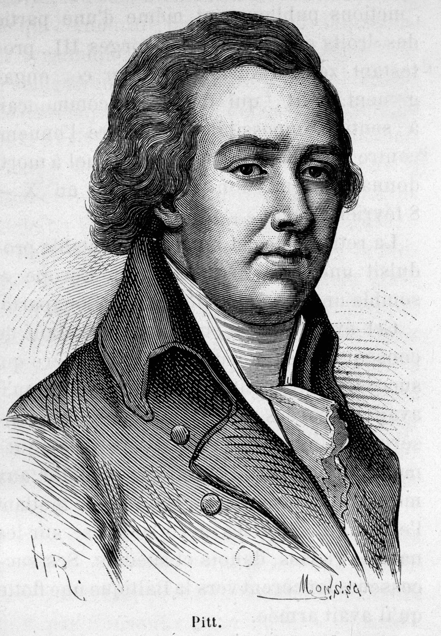 Porträt von William Pitt dem Jüngeren (1759-1806), ehemaliger britischer Minister. von Unknown artist