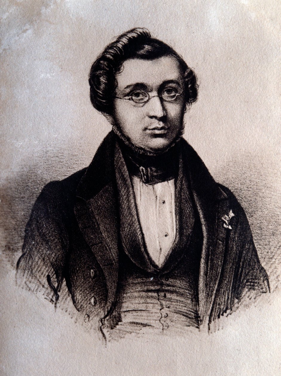 Porträt des englischen Komponisten Adolphe Adam (1803-1856). Gravur. 19. Jahrhundert Bologna, Civico Museo Bibliografico von Unknown artist